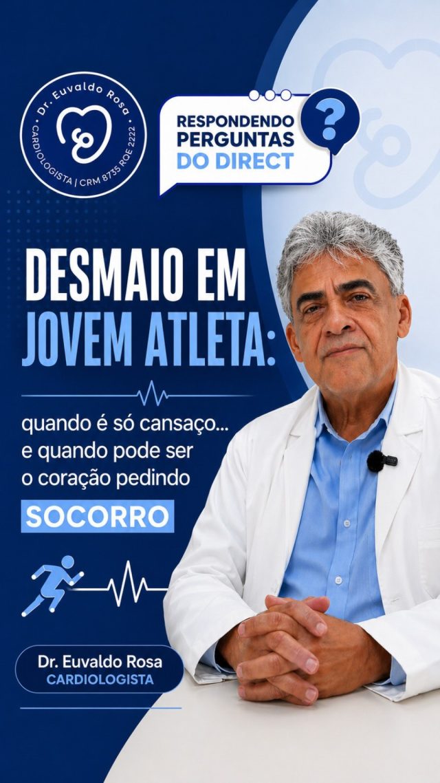 Nem todo desmaio em jovem atleta é “só cansaço”. E ignorar esse sinal pode custar caro. ⚠️❤️

Desmaiar durante o exercício — ou logo após — pode, em alguns casos, ser um alerta de condições cardíacas que merecem investigação, especialmente quando há palpitações, dor no peito, falta de ar desproporcional ou história familiar de morte súbita.

Neste vídeo, o Dr. Euvaldo Rosa explica quando um episódio pode ser benigno e quando pode ser um sinal de que o coração está pedindo socorro.

Porque em cardiologia, principalmente nos jovens, prevenir é reconhecer sinais antes da tragédia.

🔎 Um desmaio no esforço nunca deve ser banalizado.

Compartilhe este vídeo com pais, atletas, treinadores e quem pratica atividade física. Informação também salva vidas.

#DesmaioEmJovemAtletaDuranteAtividadeFisica
#RiscoCardiovascularEmJovens
#MorteSubitaEmJovensDuranteAtividadeFisica
#HistoriaFamiliarDeMorteSubitaEmJovens
#QuandoDevoMePreocuparComDesmaioEmJovemDuranteAAtividadeFisica